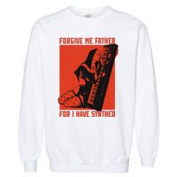 Synth Techno Music Funny Synthesizer Garment-Dyed Sweatshirt