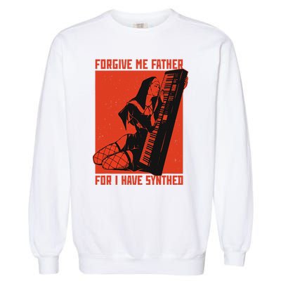 Synth Techno Music Funny Synthesizer Garment-Dyed Sweatshirt