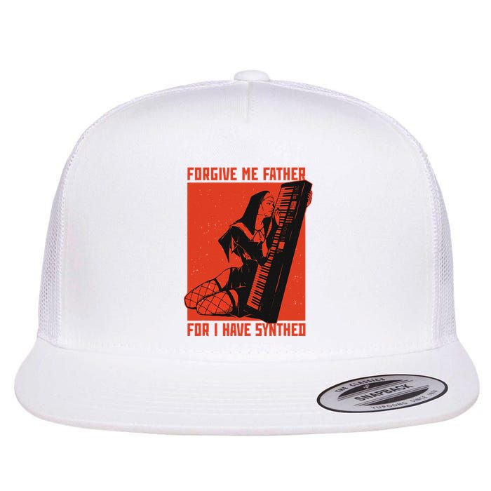 Synth Techno Music Funny Synthesizer Flat Bill Trucker Hat
