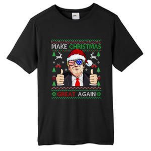 Santa Trump Make Christmas Great Again Xmas Ugly Gift Tall Fusion ChromaSoft Performance T-Shirt