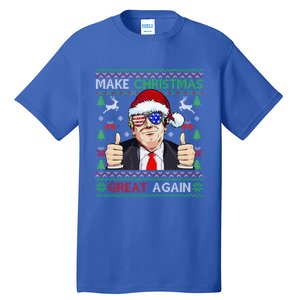 Santa Trump Make Christmas Great Again Xmas Ugly Gift Tall T-Shirt