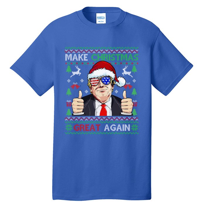 Santa Trump Make Christmas Great Again Xmas Ugly Gift Tall T-Shirt