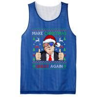 Santa Trump Make Christmas Great Again Xmas Ugly Gift Mesh Reversible Basketball Jersey Tank