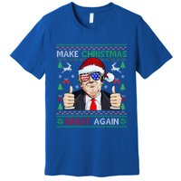 Santa Trump Make Christmas Great Again Xmas Ugly Gift Premium T-Shirt