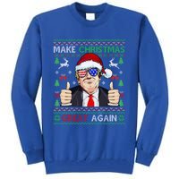 Santa Trump Make Christmas Great Again Xmas Ugly Gift Tall Sweatshirt