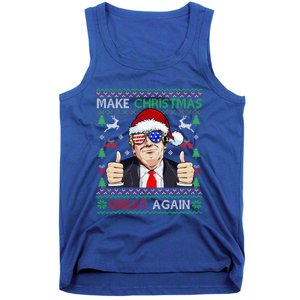 Santa Trump Make Christmas Great Again Xmas Ugly Gift Tank Top