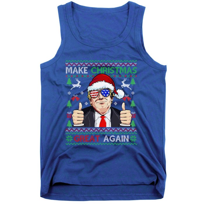 Santa Trump Make Christmas Great Again Xmas Ugly Gift Tank Top