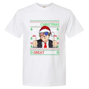 Santa Trump Make Christmas Great Again Xmas Ugly Gift Garment-Dyed Heavyweight T-Shirt