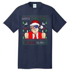 Santa Trump Make Christmas Great Again Ugly Sweater Tall T-Shirt