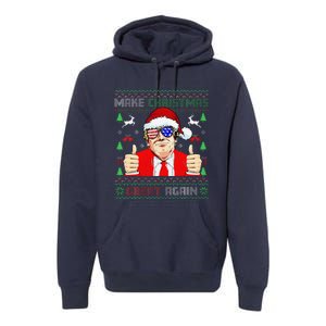 Santa Trump Make Christmas Great Again Ugly Sweater Premium Hoodie