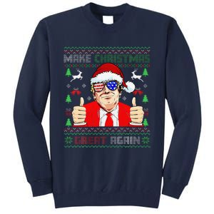 Santa Trump Make Christmas Great Again Ugly Sweater Tall Sweatshirt