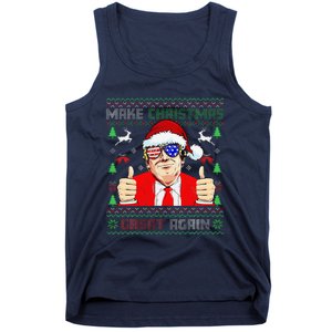 Santa Trump Make Christmas Great Again Ugly Sweater Tank Top