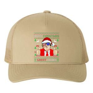 Santa Trump Make Christmas Great Again Ugly Sweater Yupoong Adult 5-Panel Trucker Hat