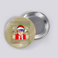 Santa Trump Make Christmas Great Again Ugly Sweater Button