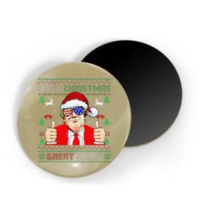 Santa Trump Make Christmas Great Again Ugly Sweater Magnet