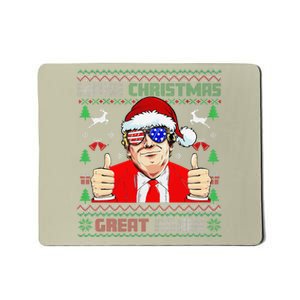 Santa Trump Make Christmas Great Again Ugly Sweater Mousepad