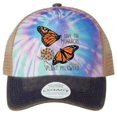 Save The Monarchs Plant Some Milkweed Butterfly Gift Meaningful Gift Legacy Tie Dye Trucker Hat