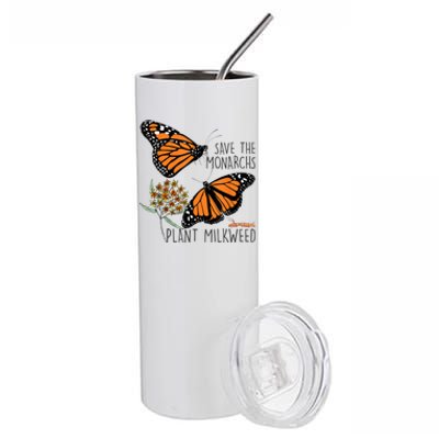 Save The Monarchs Plant Some Milkweed Butterfly Gift Meaningful Gift Stainless Steel Tumbler