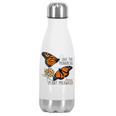 Save The Monarchs Plant Some Milkweed Butterfly Gift Meaningful Gift Stainless Steel Insulated Water Bottle