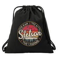Stetson The Man The Myth The Legend Personalized Name Drawstring Bag