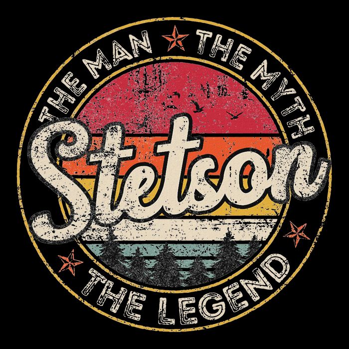 Stetson The Man The Myth The Legend Personalized Name Drawstring Bag