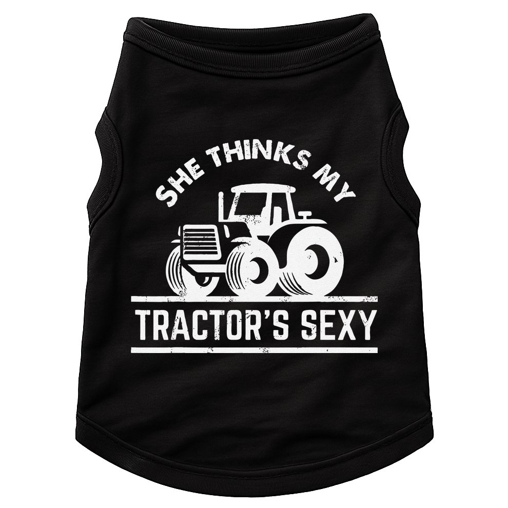 She Thinks My Tractor's Sexy Funny Farmer Doggie Tank
