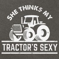 She Thinks My Tractor's Sexy Funny Farmer Cotton Canvas Backpack