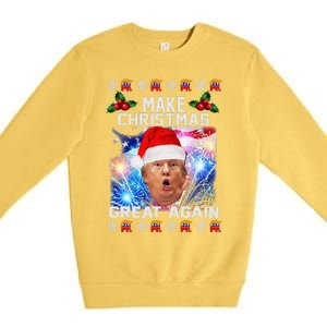 Santa Trump Make Christmas Great Again Premium Crewneck Sweatshirt