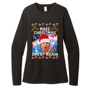 Santa Trump Make Christmas Great Again Womens CVC Long Sleeve Shirt