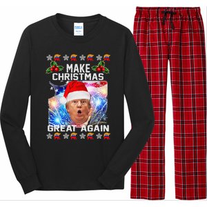 Santa Trump Make Christmas Great Again Long Sleeve Pajama Set