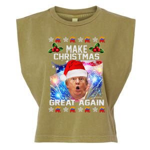 Santa Trump Make Christmas Great Again Garment-Dyed Women's Muscle Tee