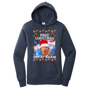 Santa Trump Make Christmas Great Again Women's Pullover Hoodie