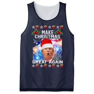 Santa Trump Make Christmas Great Again Mesh Reversible Basketball Jersey Tank