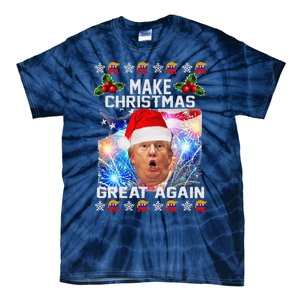 Santa Trump Make Christmas Great Again Tie-Dye T-Shirt