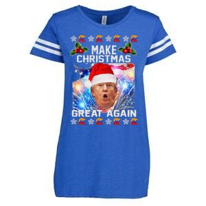 Santa Trump Make Christmas Great Again Enza Ladies Jersey Football T-Shirt