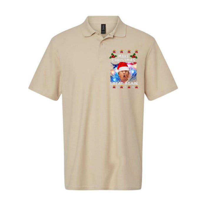 Santa Trump Make Christmas Great Again Softstyle Adult Sport Polo