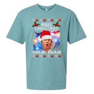 Santa Trump Make Christmas Great Again Sueded Cloud Jersey T-Shirt