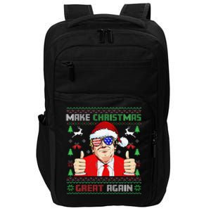 Santa Trump Make Christmas Great Again Ugly Sweater Impact Tech Backpack