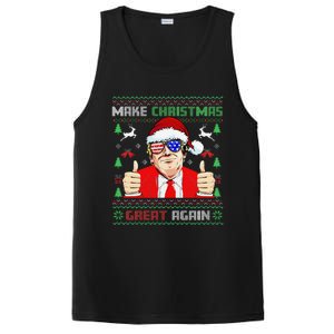 Santa Trump Make Christmas Great Again Ugly Sweater PosiCharge Competitor Tank