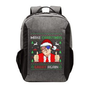 Santa Trump Make Christmas Great Again Ugly Sweater Vector Backpack