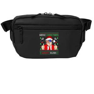 Santa Trump Make Christmas Great Again Ugly Sweater Crossbody Pack