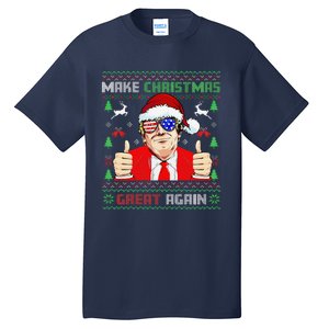 Santa Trump Make Christmas Great Again Ugly Sweater Tall T-Shirt