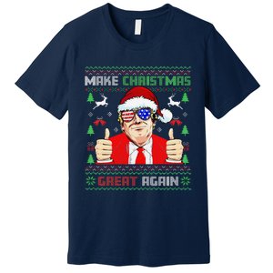 Santa Trump Make Christmas Great Again Ugly Sweater Premium T-Shirt