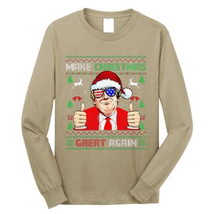 Santa Trump Make Christmas Great Again Ugly Sweater Long Sleeve Shirt