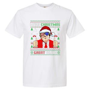 Santa Trump Make Christmas Great Again Ugly Sweater Garment-Dyed Heavyweight T-Shirt