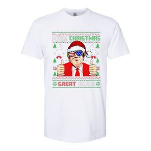 Santa Trump Make Christmas Great Again Ugly Sweater Softstyle CVC T-Shirt