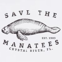 Save The Manatee Crystal River Fl Vinatage Sea Cow Cooling Performance Crew T-Shirt