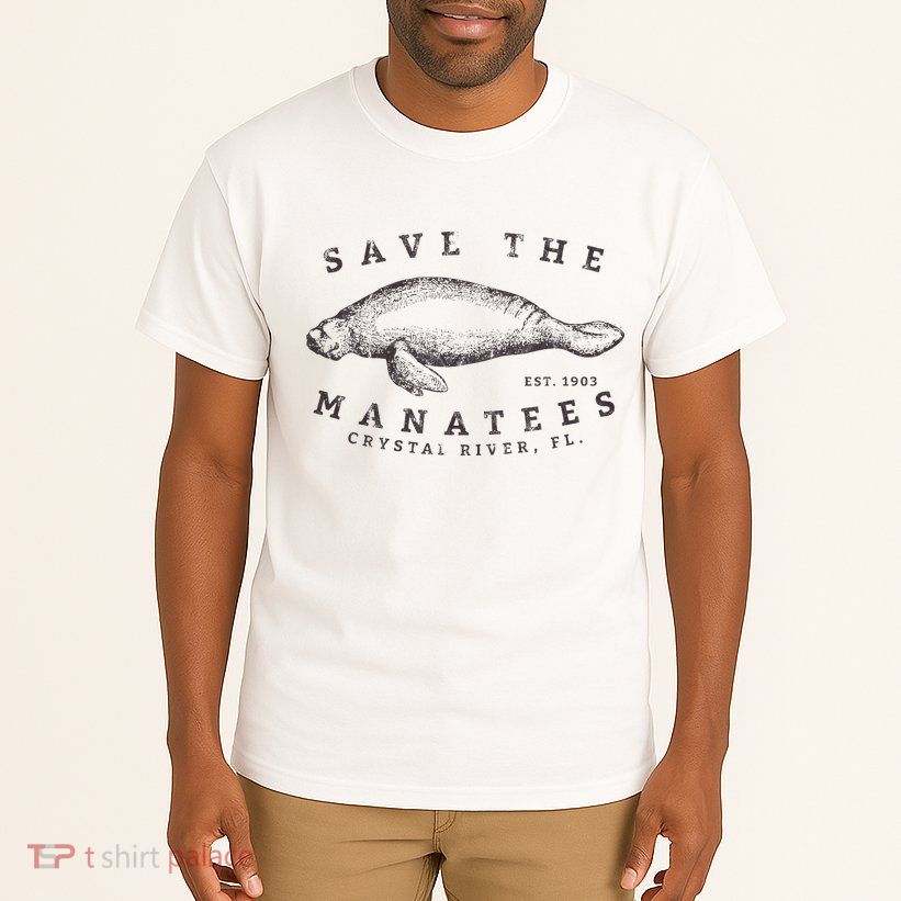 Save The Manatee Crystal River Fl Vinatage Sea Cow Tall T-Shirt
