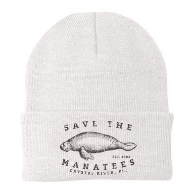 Save The Manatee Crystal River Fl Vinatage Sea Cow Beanie