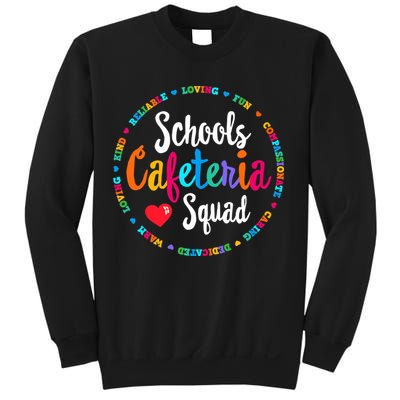 Support Team Matching Schools Cafeteria Squad Worker Crew Sweatshirt